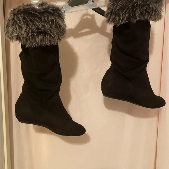 Wedge boots long, Black - Picture 4 of 4